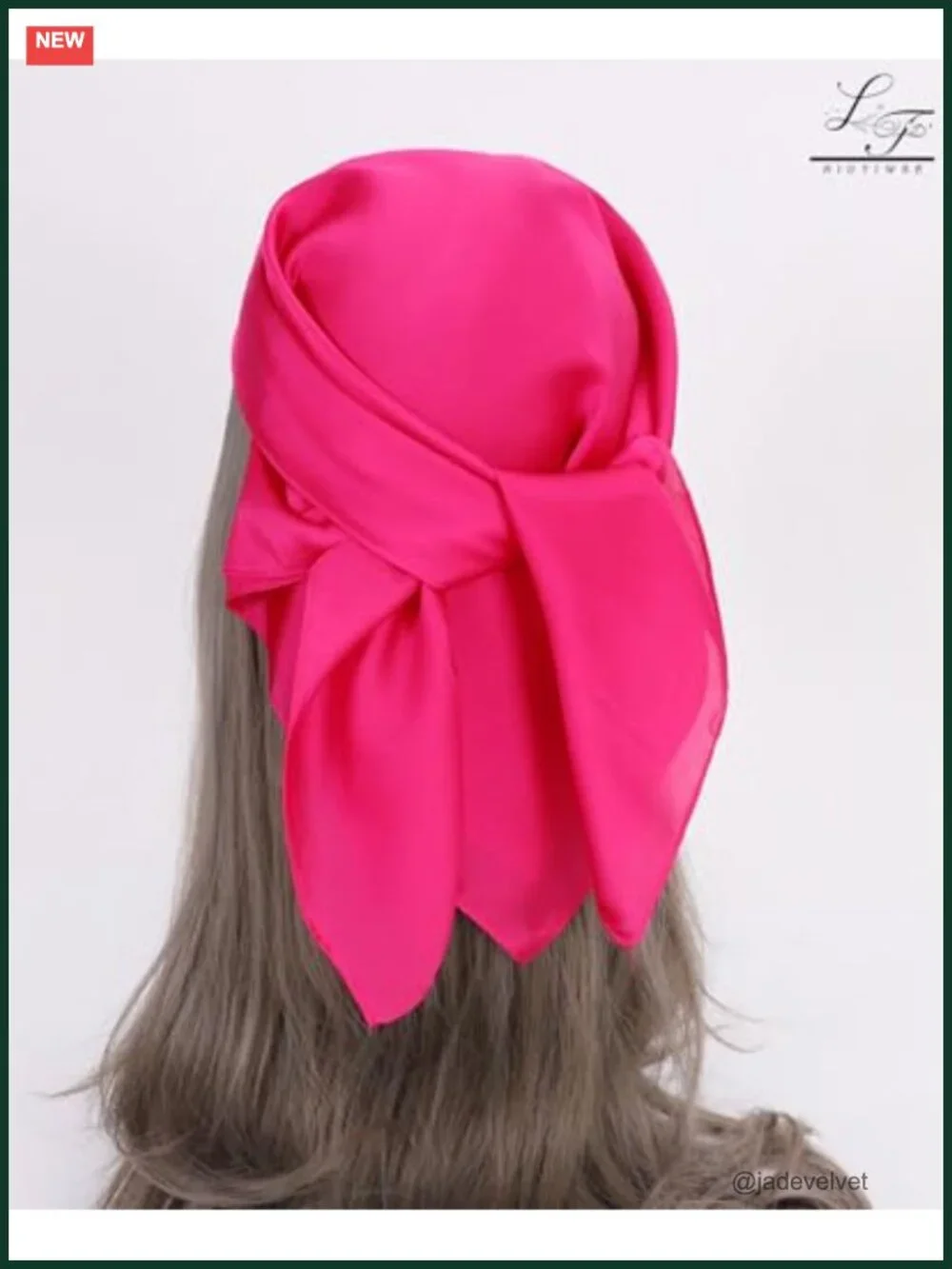 Satin Square Scarf for Women, Silk-Like Handkerchief, Hair Ribbon, Handbag